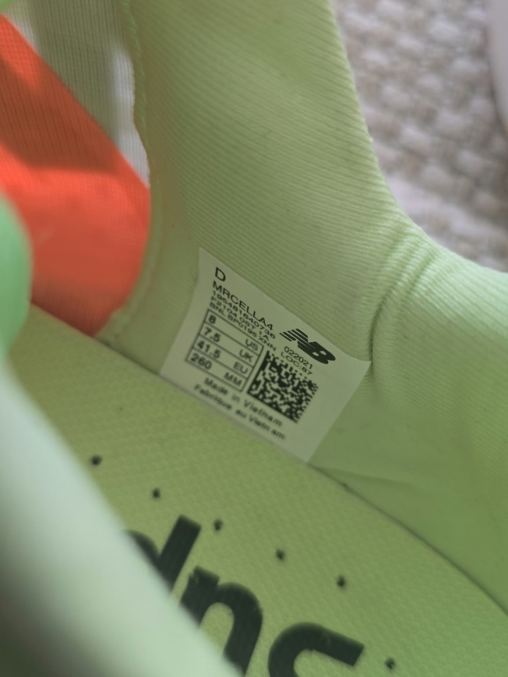 New Balance Men’s Neon Green & Orange Sock Liners
